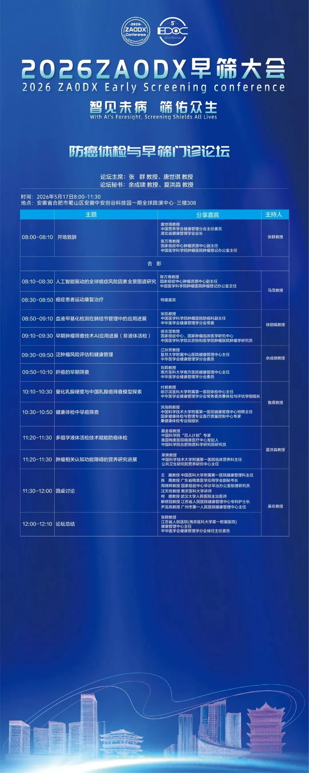 诺奖领衔,大咖云集!2026 ZAODX早筛大会日程正式发布-肽度TIMEDOO