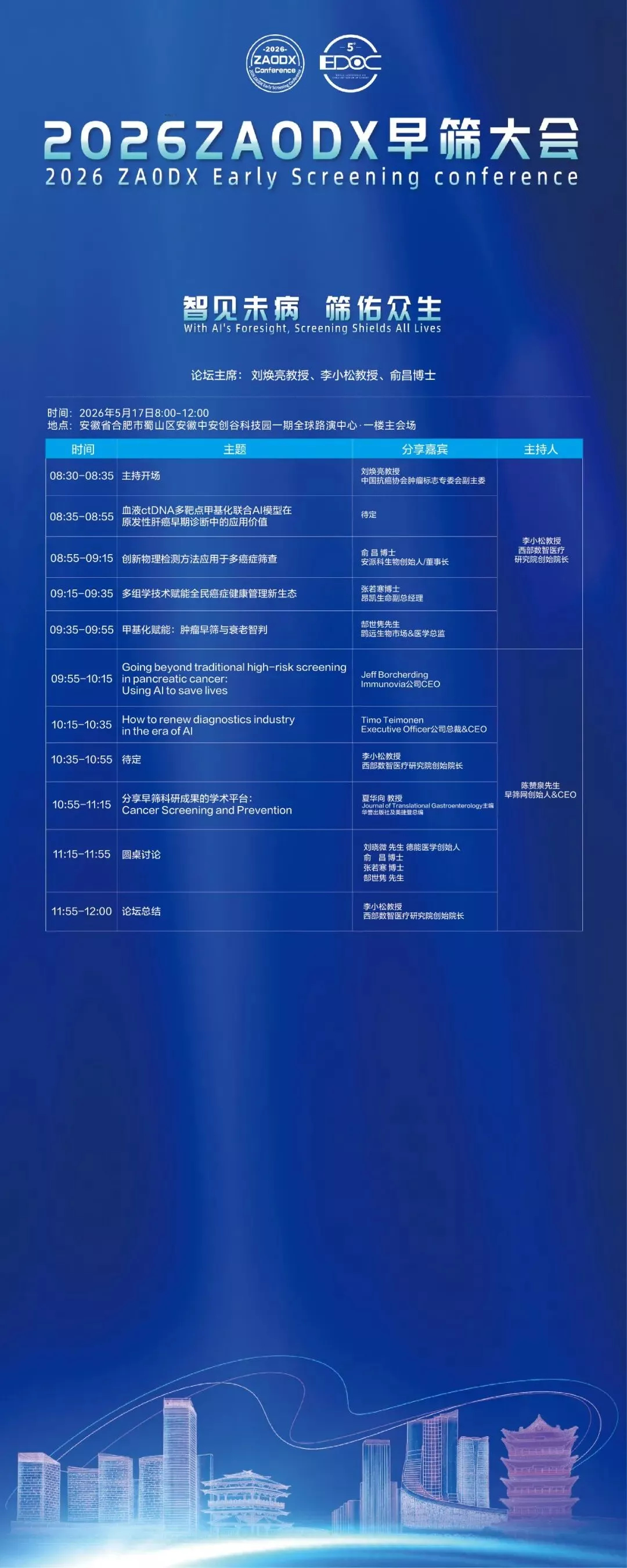 诺奖领衔,大咖云集!2026 ZAODX早筛大会日程正式发布-肽度TIMEDOO